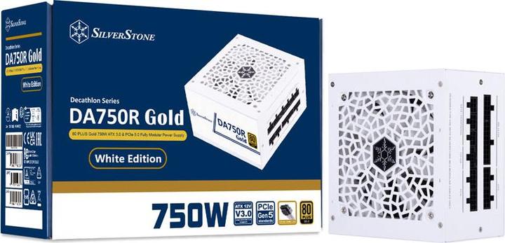 Image du produit Silverstone SST-DA750R-GMA-WWW - 80 PLUS Gold 750W ATX 3.0 & PCIe 5.0 Fully Modular Power Supply, wh (750 W)