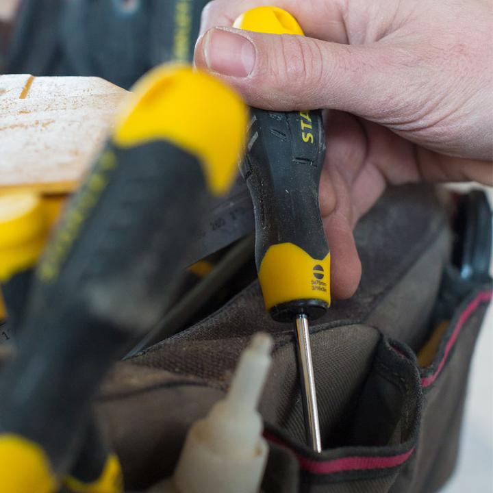 Actual product image Stanley CushionGrip screwdriver set 6 pieces, with voltage tester (Phillipps cross recess (PH), Slotted screws)