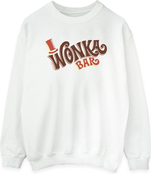 Actual product image Willy Wonka & the Chocolate Factory Womens/Ladies Bar Logo Sweatshirt (S)