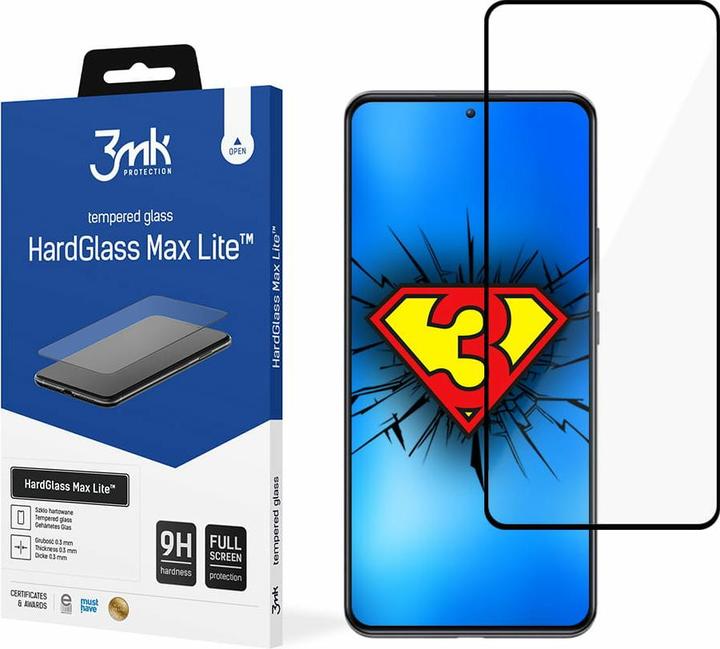 Produktbild 3MK 12T HardGlass Max Lite™ (1 Stück, Xiaomi 12T)