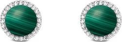 Daniel Wellington Stylish Stud Earrings With Malachite And Crystals Audrey Dw00401419