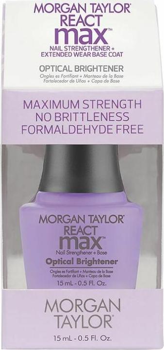 Morgan Taylor REACT MAX OPTICAL nail strengthener + base 15 ml (Base Coat)