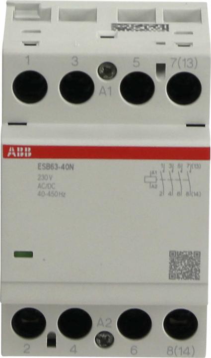 Immagine prodotto ABB ESB63-40N-06 Contattore di installazione 4S/0Ö, 230 V AC/DC
