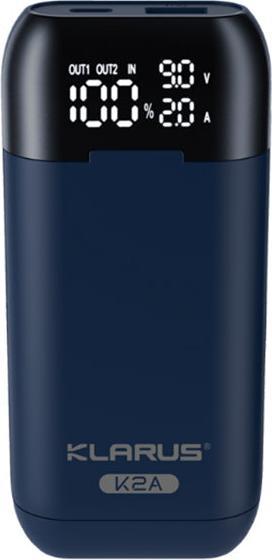 Immagine prodotto Klarus Caricabatterie K2A per 2 batterie con 2 cavi USB (1 pz., Batteria + Caricabatterie)