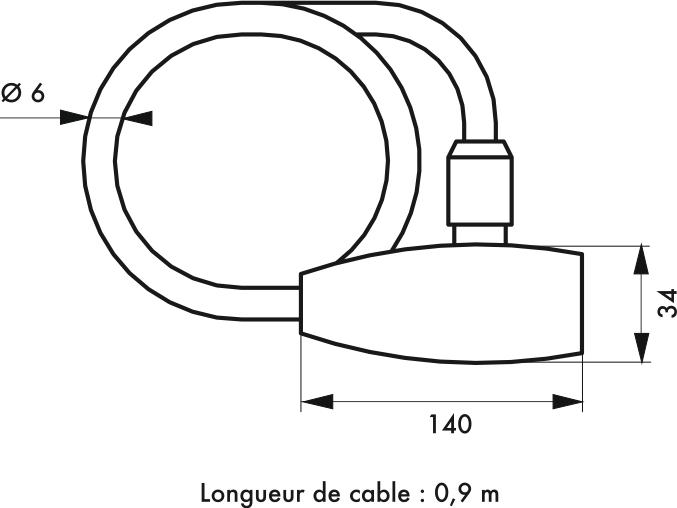 Immagine prodotto Thirard Antivol à combinaison biker, 5 chiffres, chaîne acier, moto, 0.9m, noir - (90 cm)