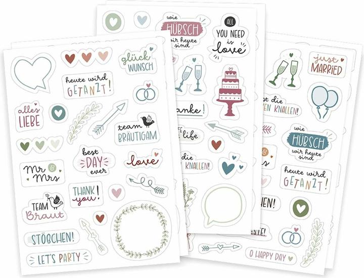 Sticker-Set Hochzeit