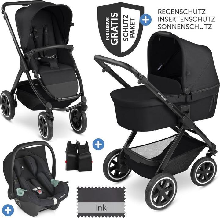 Produktbild ABC Design Kinderwagen 3 in 1 3in1 Kinderwagen-Set Samba - inkl. Babywanne, Autositz