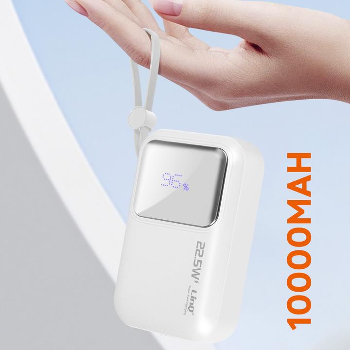 Produktbild LinQ 10.000mAh Powerbank + Lightning- und USB-C-Kabel (10000 mAh)