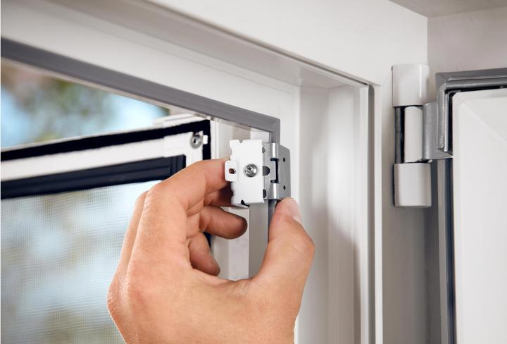 Actual product image tesa FALT insect screen adapter for doors, door clamp for mounting without drilling or screwing
