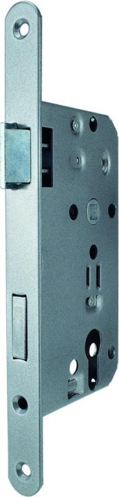 Actual product image Bever Corridor mortise lock left, PZ72, DIN, rebate, forend silver lacquered