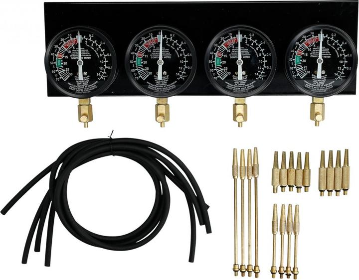 Produktbild Brilliant Tools Synchron-Vergaser-Testgerät | mit 4 Synchronuhren | 26-tlg.