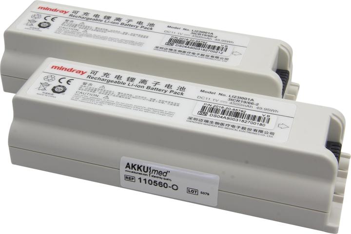 Produktbild AccuCell Akku Datascope Mindray Ultraschallgerät M5 M7 (2 Stk., Gerätespezifisch, 4500 mAh)