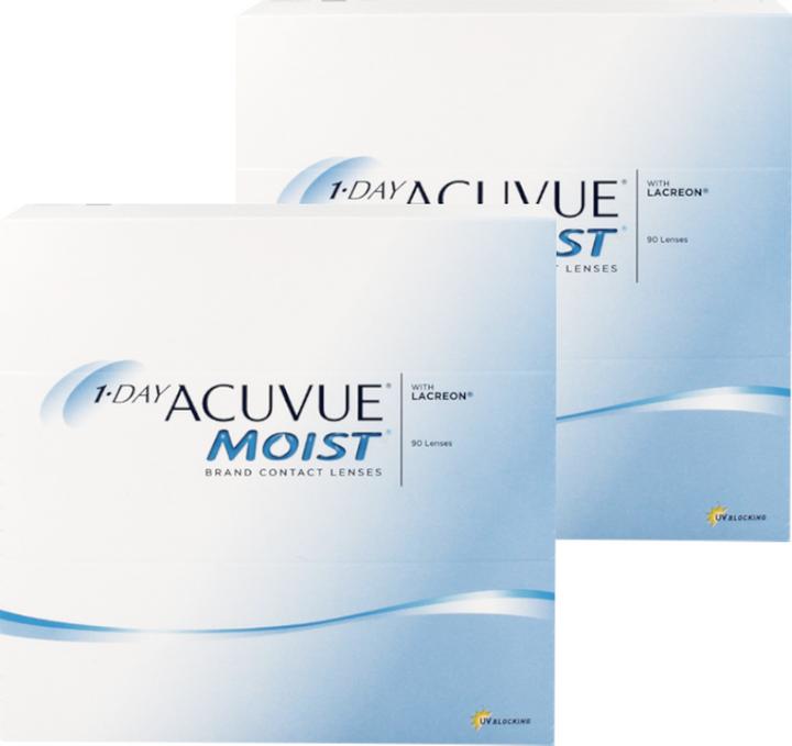 Actual product image Acuvue 1-Day Moist 180 (180 Piece, Daily lens, Spherical)