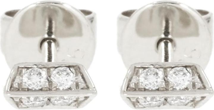 Xen Ohrstecker Prisma mit 8 Diamanten 0,06 ct. 585 Weissgold (585 Weißgold)