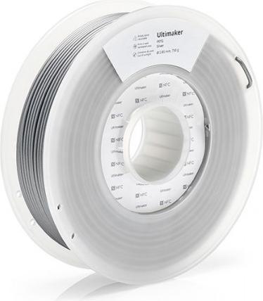 Actual product image Ultimaker PETG - Silver - 2.85mm (PETG, 2.85 mm, 750 g, Silver)