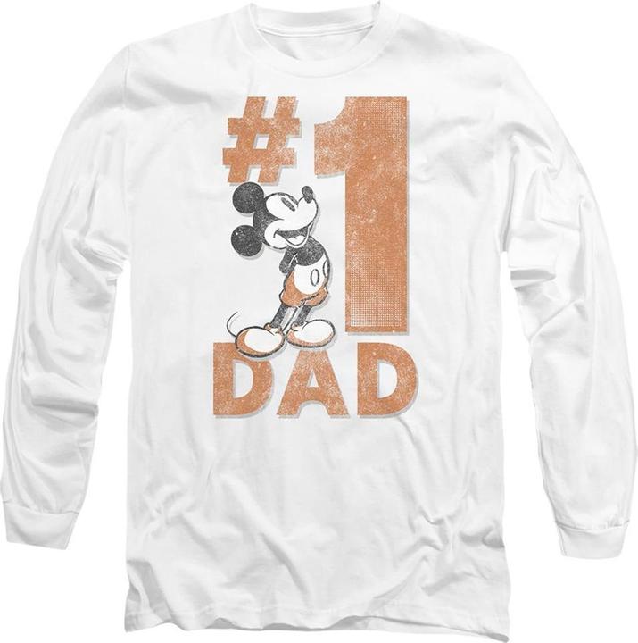 Actual product image Disney Unisex Adult Number 1 Dad Mickey Mouse T-Shirt (M)