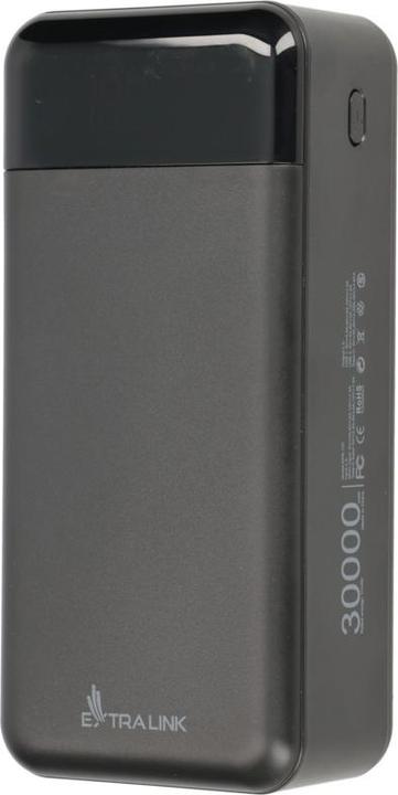 Extralink EX.19522 power bank Lithium Polymer (LiPo) Black (30000 mAh, 22.50 W, 111 Wh)