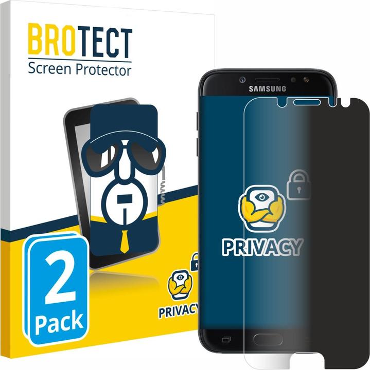 Productafbeelding BROTECT Sichtschutzfolie Anti-Spy Privacy Folie Blaulicht-Schutz (2 Stuk, Samsung Galaxy J7 Pro)