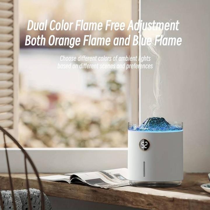 Immagine prodotto PhoneLook Vulkan Flame Aroma Diffusor mit Digitalanzeige & LED Flamme (350 ml)