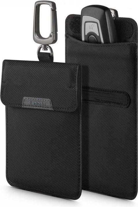 Spigen Klatka Faradaya Pouch Keyless RFID signal blocker black