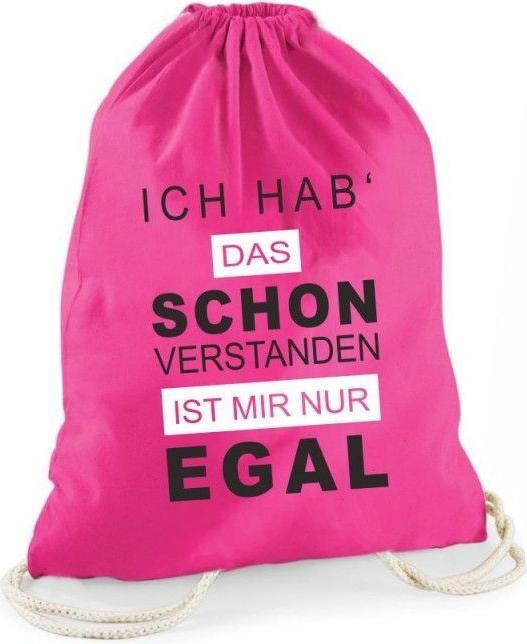 Produktbild 4you Design Statement-Turnbeutel "Ich hab das schon verstanden. Ist mir nur egal" pink