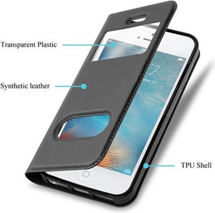 Produktbild Cadorabo Book mit View Doppelfenster Cover (Apple iPhone 5)