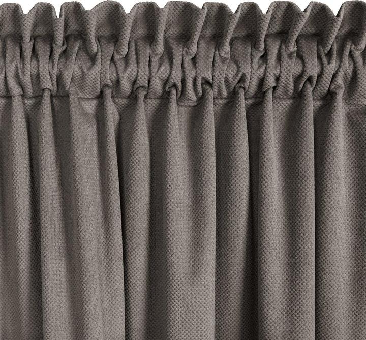 Productafbeelding Eurofirany Fluwelen gordijn MILO met fijn structuurpatroon, gewicht 200 g/m2, askleur, 140 x 300 cm, (140 x 300 cm)
