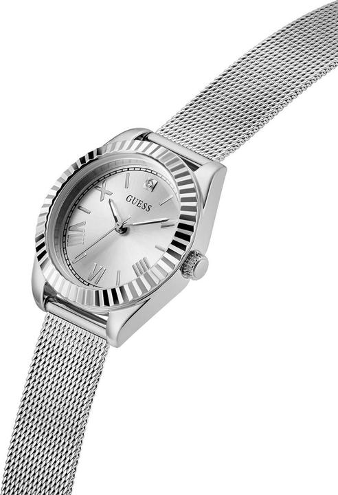 Produktbild Guess - Ladies Silver Tone Analog Watch with diamond GW0842L1