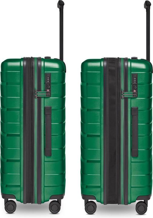 Immagine prodotto Bergpfeil Travel 4-Rollen Kofferset 3-tlg. mit Dehnfalte (228 l, XL (da 115l))
