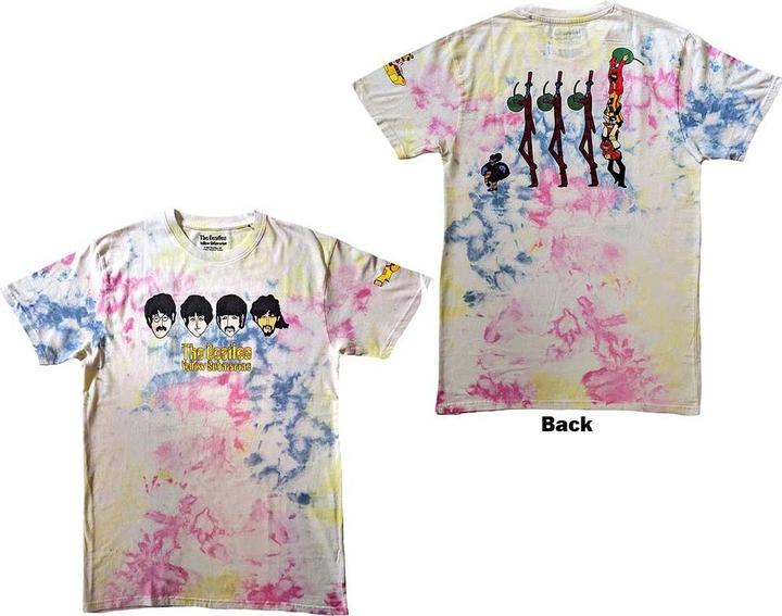 The Beatles Yellow Submarine Heads & Apple Bonkers Back Print, Wash