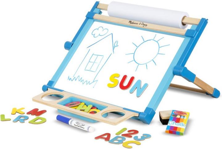 Image du produit Melissa & Doug Tabletop Easel Tableau blanc et tableau noir pour enfants