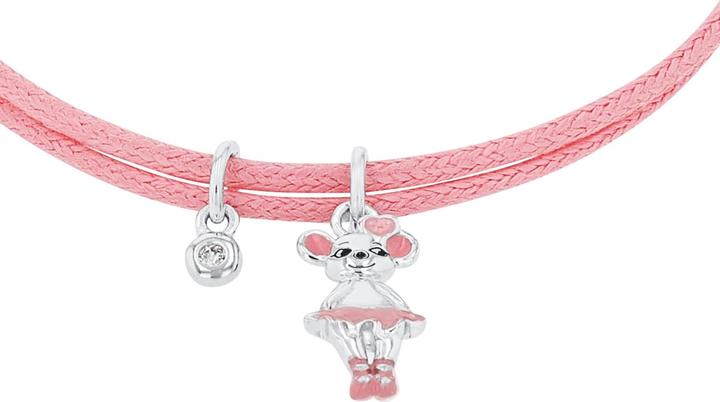 Produktbild Prinzessin Lillifee Armschmuck für Mädchen, 925 Sterling Silber, Textil | Maus (21 cm, Textil, 925er Silber)