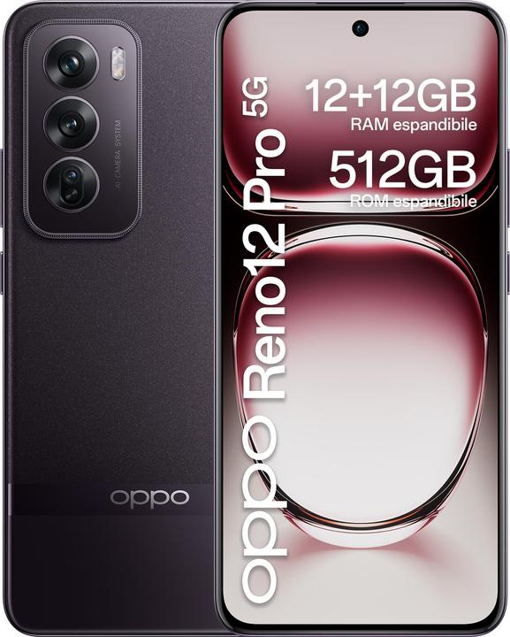 OPPO Reno12 Pro (512 GB, Nebula Black, 6.69", Dual SIM, 50 Mpx, 5G)
