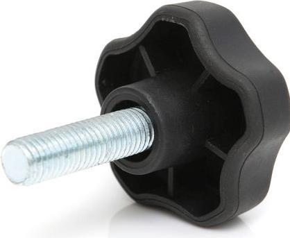 Actual product image Rs Pro Black Multiple Lobes Clamping Knob, M6, Thr (1 pcs.)