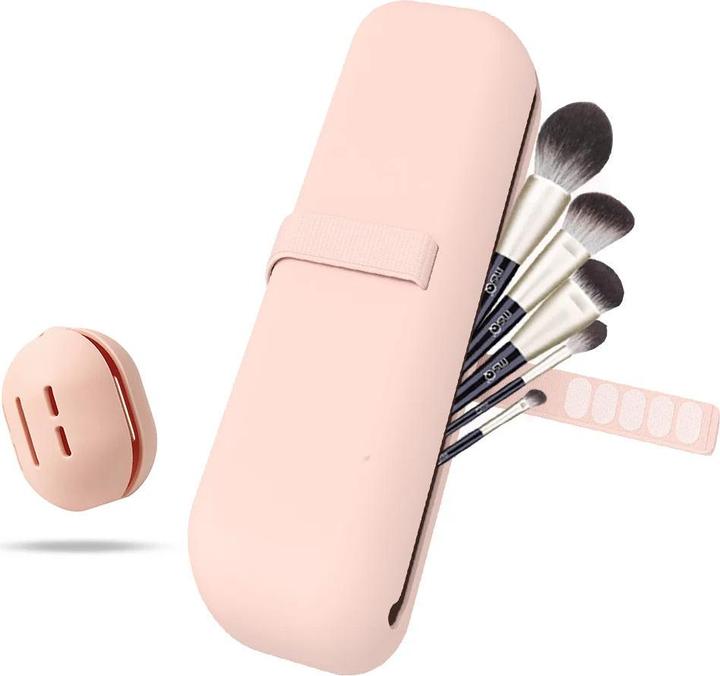 Only-Bags.Store Porta pennelli da viaggio, borsa per pennelli cosmetici in silicone, custodia per spugne da trucco