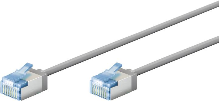 Produktbild Goobay Ultraflexibles CAT 6A Patchkabel, slim, U/FTP, grau (U/FTP, CAT6a, 0.25 m)