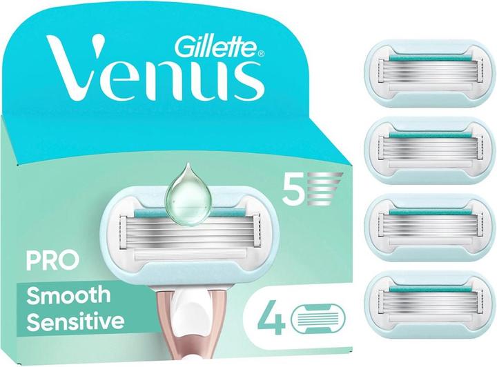 Produktbild Gillette Venus Pro Smooth Sensitive Systemklingen 4 Stk (4 x)