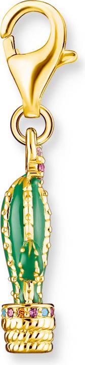 Produktbild Thomas Sabo Charm-Anhänger Grüner Kaktus Vergoldet (925er Silber, Emaille)
