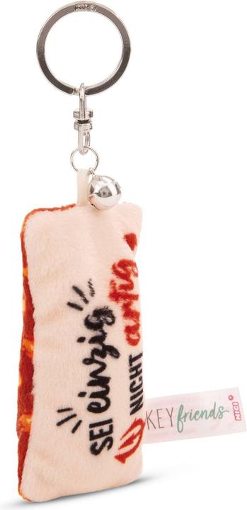 Image du produit Magni NICI Schlüsselanhänger Mini Plüschkissen Sei einzig nicht artig mit Glöckchen 8cm