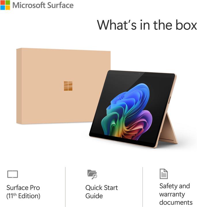 Produktbild Microsoft Surface Pro – Copilot+ PC (Netzteil separat erhältlich) – 11. Edition (13", Snapdragon X Plus X1P-64-100, 16 GB, 512 GB, Ohne Tastaturlayout)