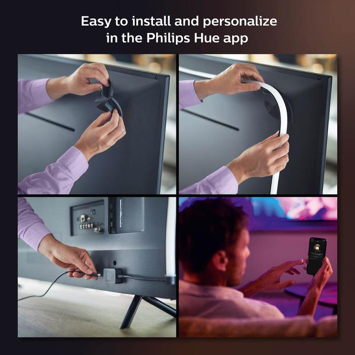 Image du produit Philips Hue Play Gradient Lightstrip 65" (en anglais) (RGBW, 254 cm, Intérieur)