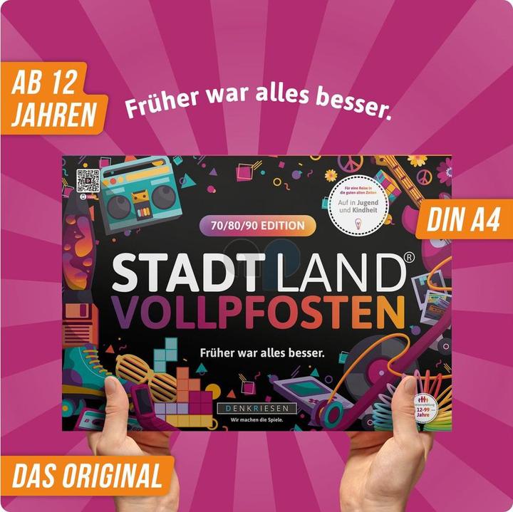 Actual product image Denkriesen STADT LAND VOLLPFOSTEN® A4 - 70/80/90 EDITION " Everything used to be better". (German)