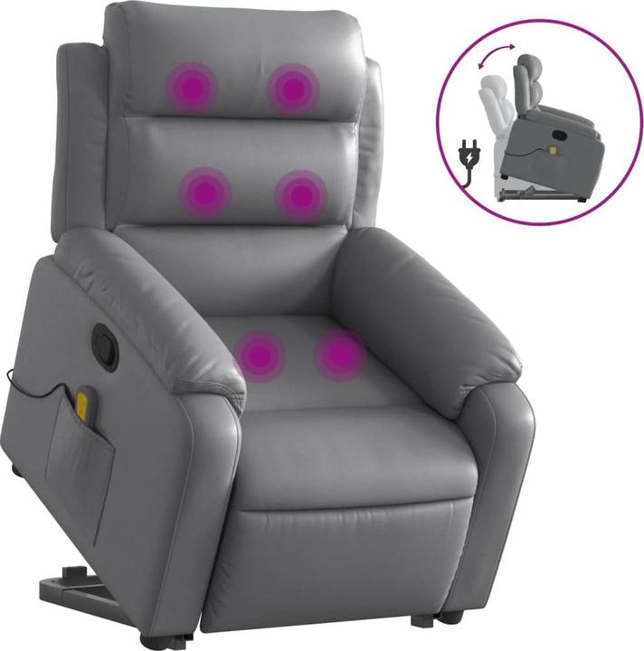 Actual product image VidaXL Massage chair with stand-up aid imitation leather