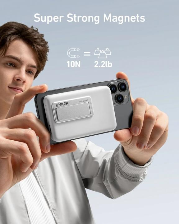Produktbild Anker 633 magnetic Wireless Powerbank 15W 10000mAh 27W USB-C Port white (10000 mAh, 27 W, 27 Wh)