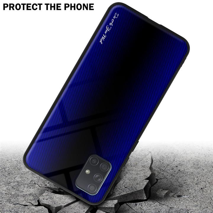 Actual product image Cadorabo TPU Striped Glass Cover (Samsung Galaxy A71)