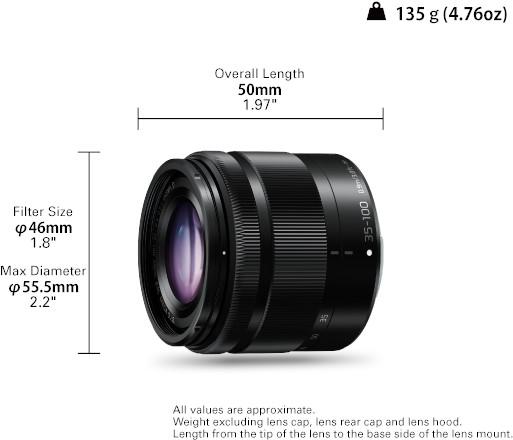 Image du produit Panasonic 35-100mm f/4.0-5.6 ASPH. Mega O.I.S. (Micro Four Thirds, Micro Four Thirds)