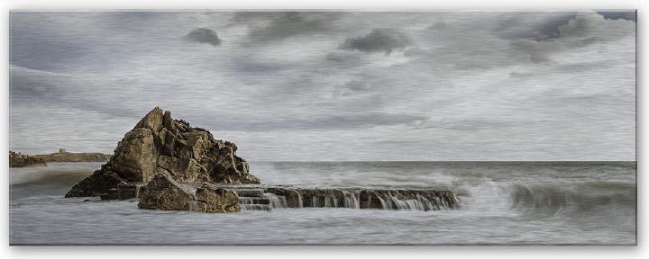 Actual product image Trenddeko Rock in the surf - Panorama (40 x 100 cm)
