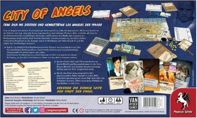 Produktbild Pegasus 57460G - City of Angels, Brettspiel, 1-5 Spieler, ab 16 Jahren (DE-Ausgabe) (Deutsch)