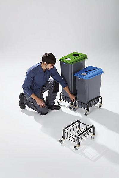 Image du produit Probbax Collecteur de tri en plastique, capacité 60 l, bleu, sans couvercle. (60 l)