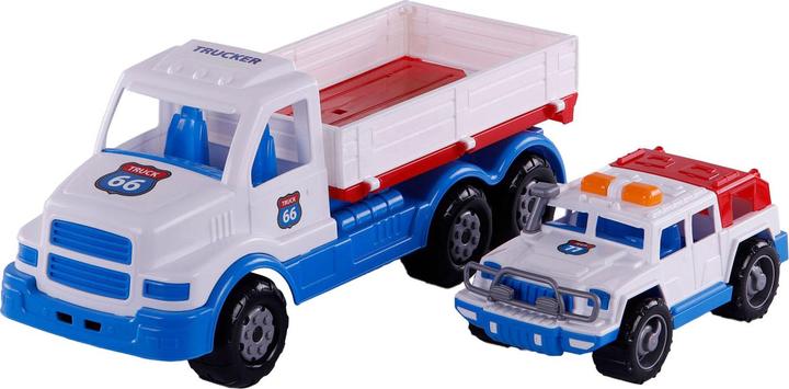 Actual product image Polesie Cavallino XL Torpedo Truck with Jeep, 46.6 cm